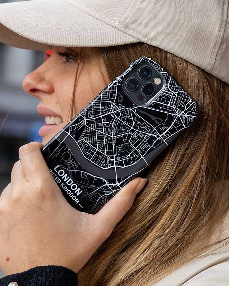 CityMarble™ phone case with a street map